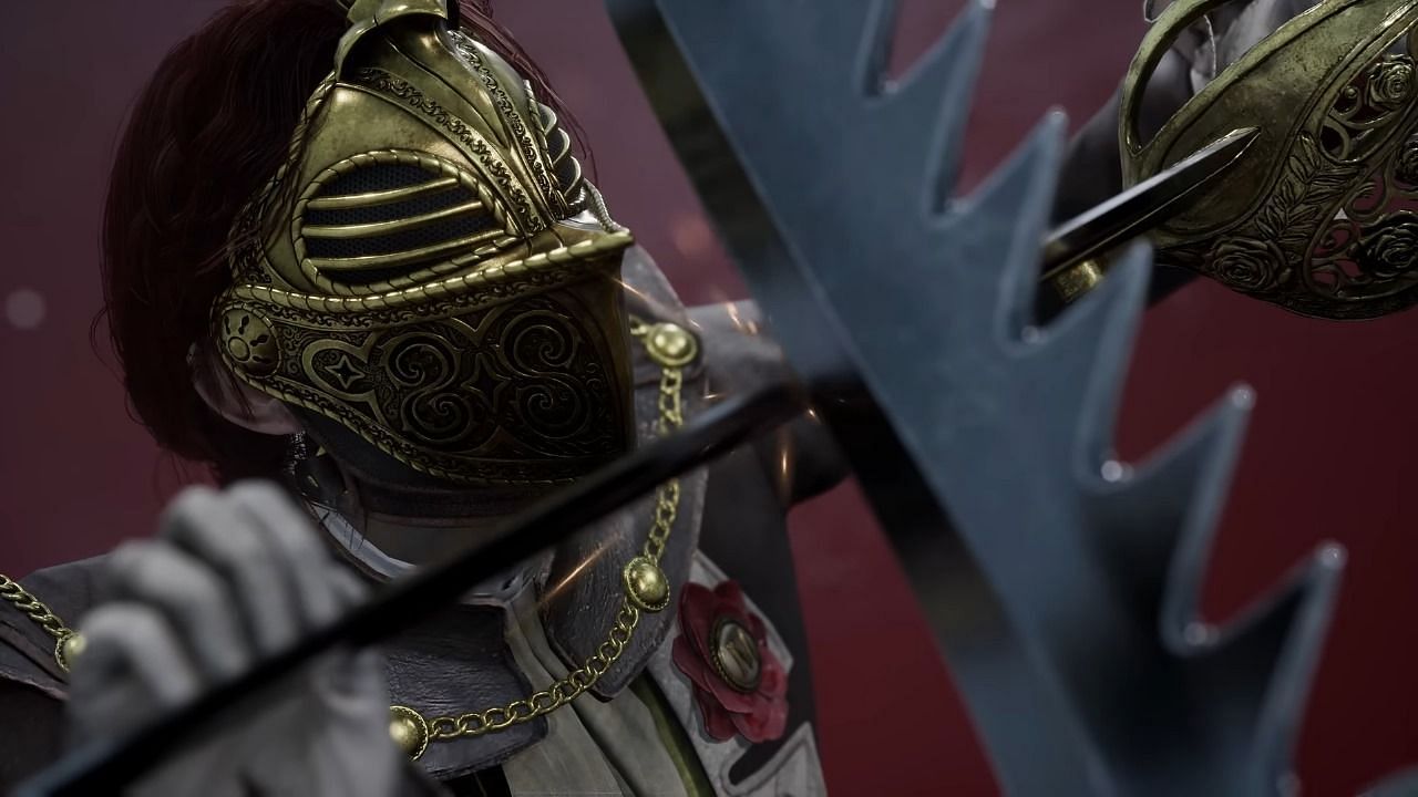P and Lea face Arlecchino in a dramatic final boss battle (Image via NEOWIZ | YouTube/@Lies of P)